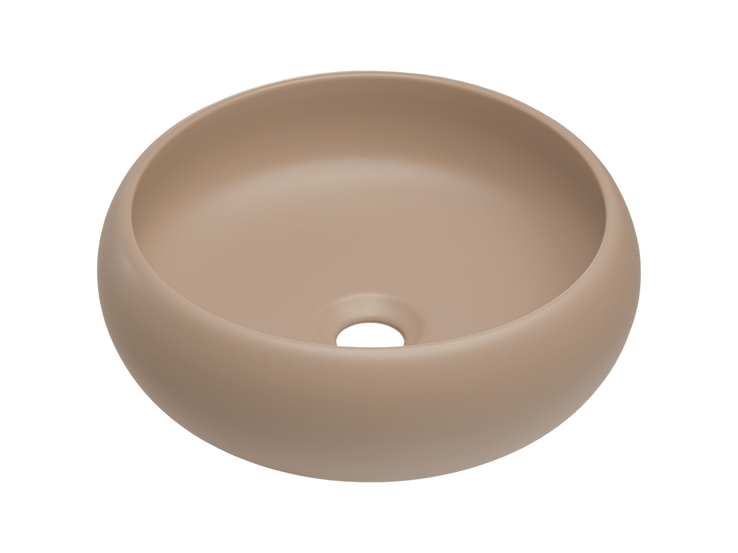 Comad Wiki lavabo 36x36 cm rotonda da appoggio marrone/beige UN-WIKI-MC