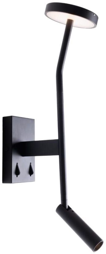 MaxLight Ibiza lampada da parete 2x6 W nero W0349