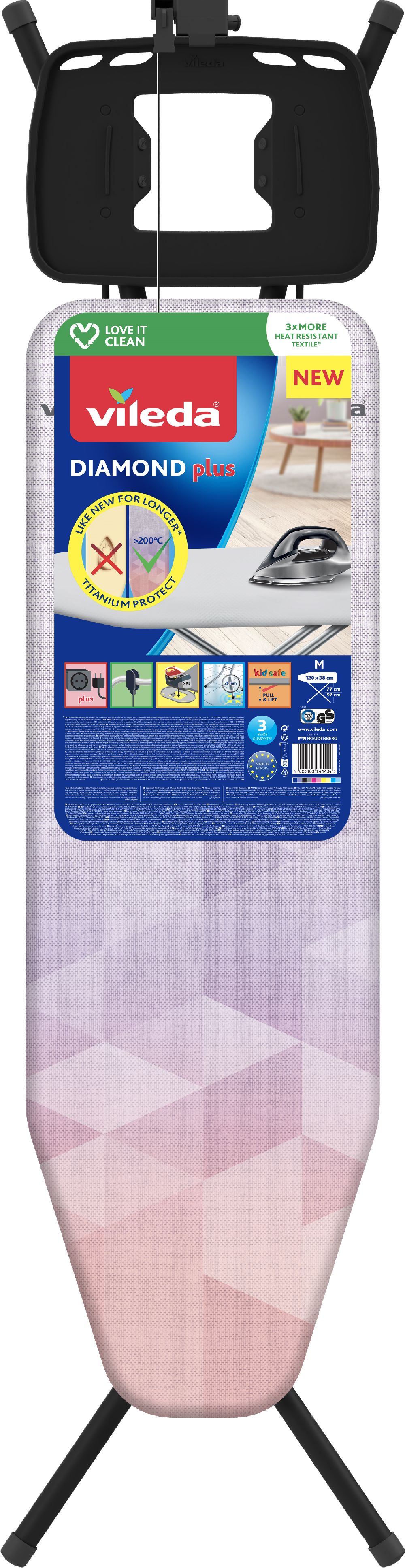 Vileda Diamond Plus asse da stiro 169x44 cm 173270