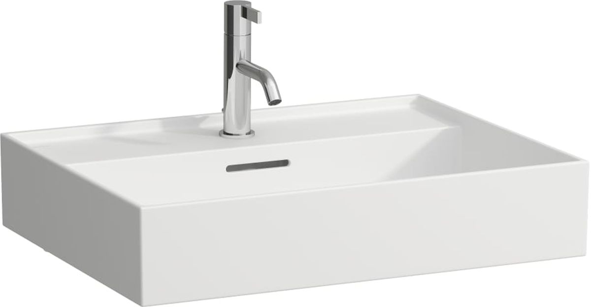 Laufen Kartell lavabo 60x46 cm rettangolare a parete-da mobile bianco H8103337571041