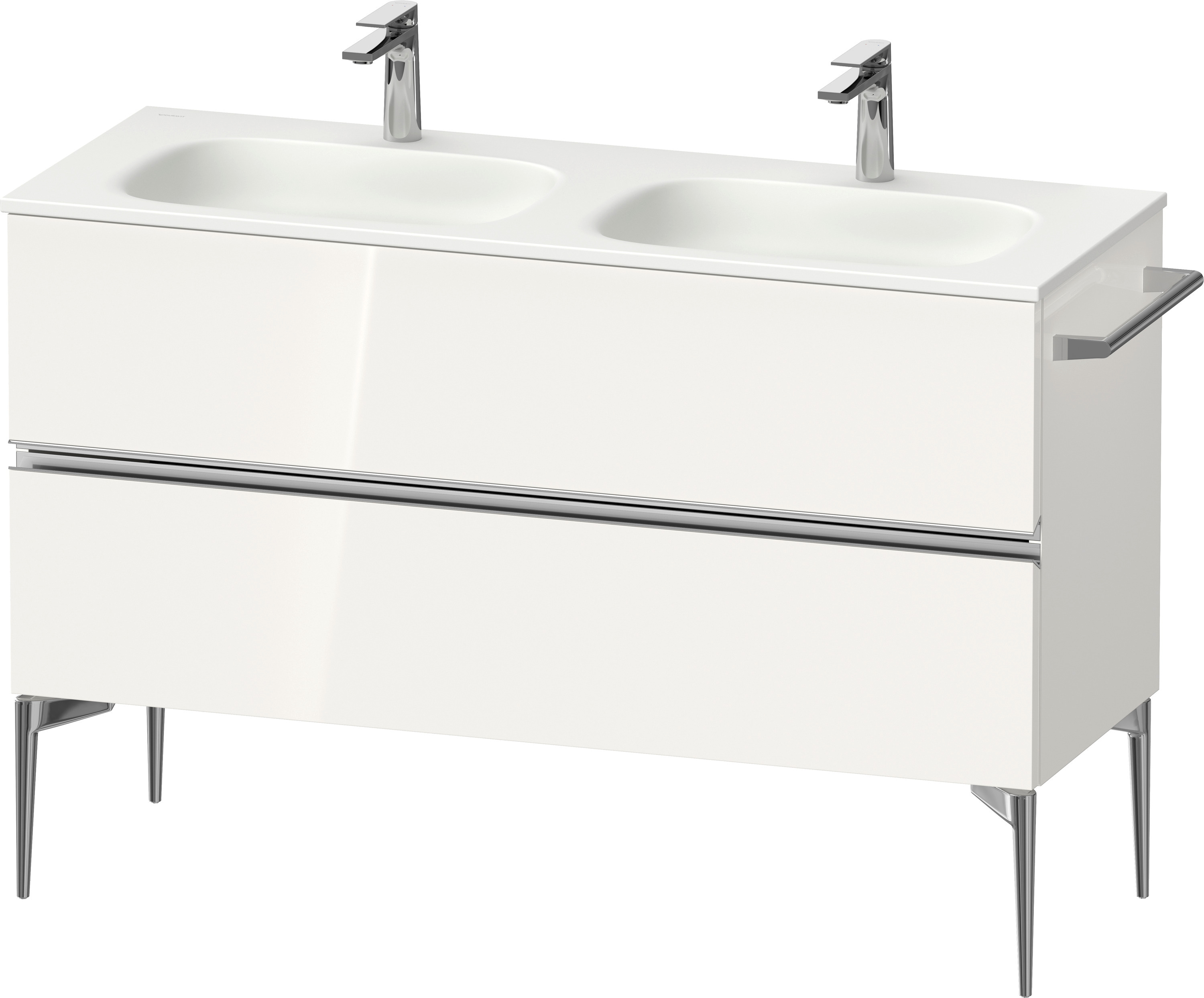 Duravit Sivida armadietto 128x47.7x59.2 cm sottolavabo sospeso bianco -cromo SV4654010220000
