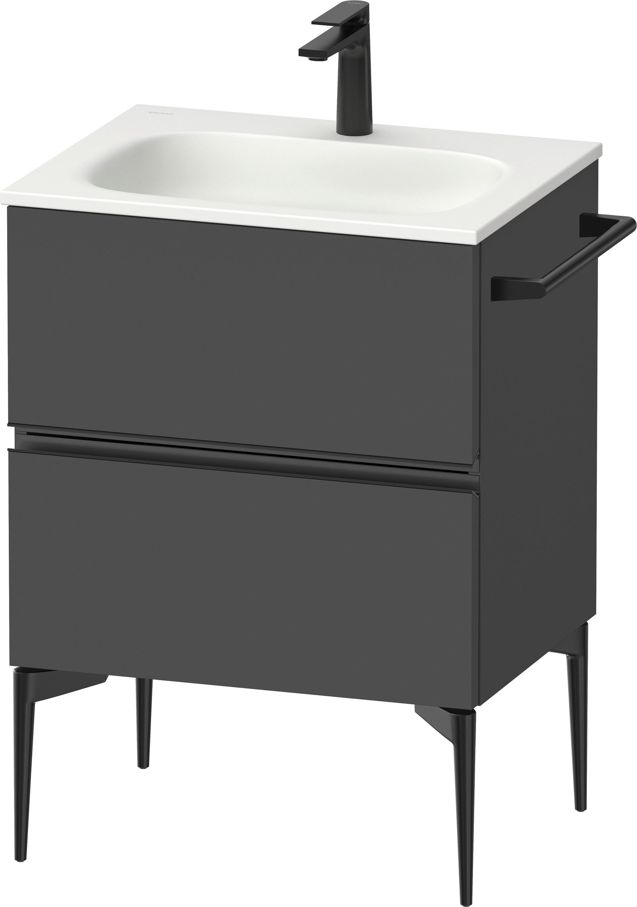 Duravit Sivida armadietto 61x47.7x59.2 cm sottolavabo sospeso nero-grafite SV46500BD490000
