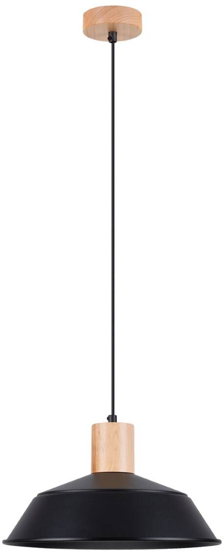Sollux Lighting Fano lampada sospesa 1x15 W nero-legno SL.1322