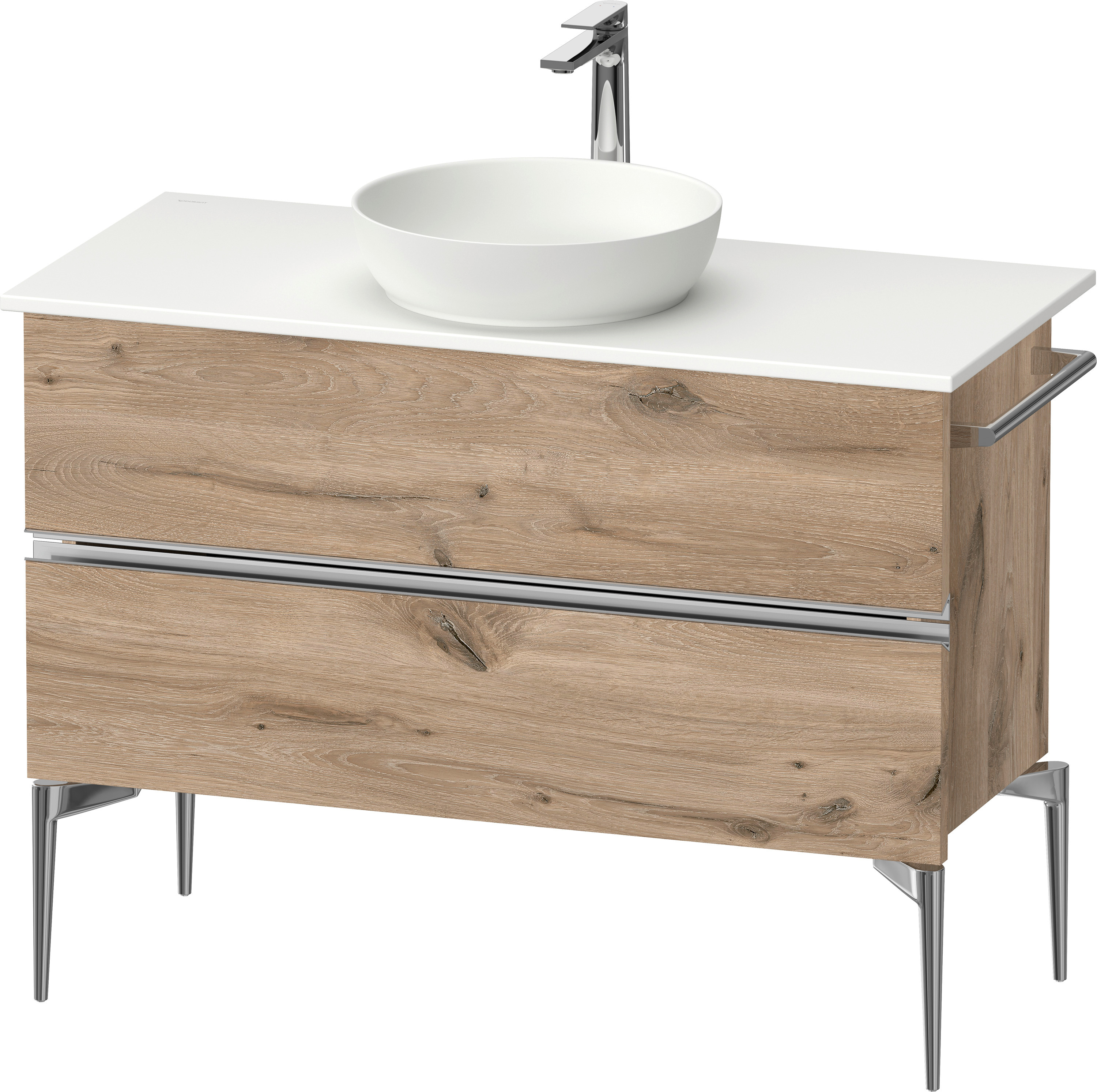 Duravit Sivida armadietto 104.5x47.5x54.8 cm sottolavabo sospeso rovere-cromo SV4659010550000