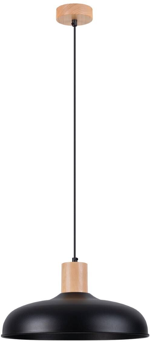 Sollux Lighting Indy lampada sospesa 1x15 W nero-legno SL.1324