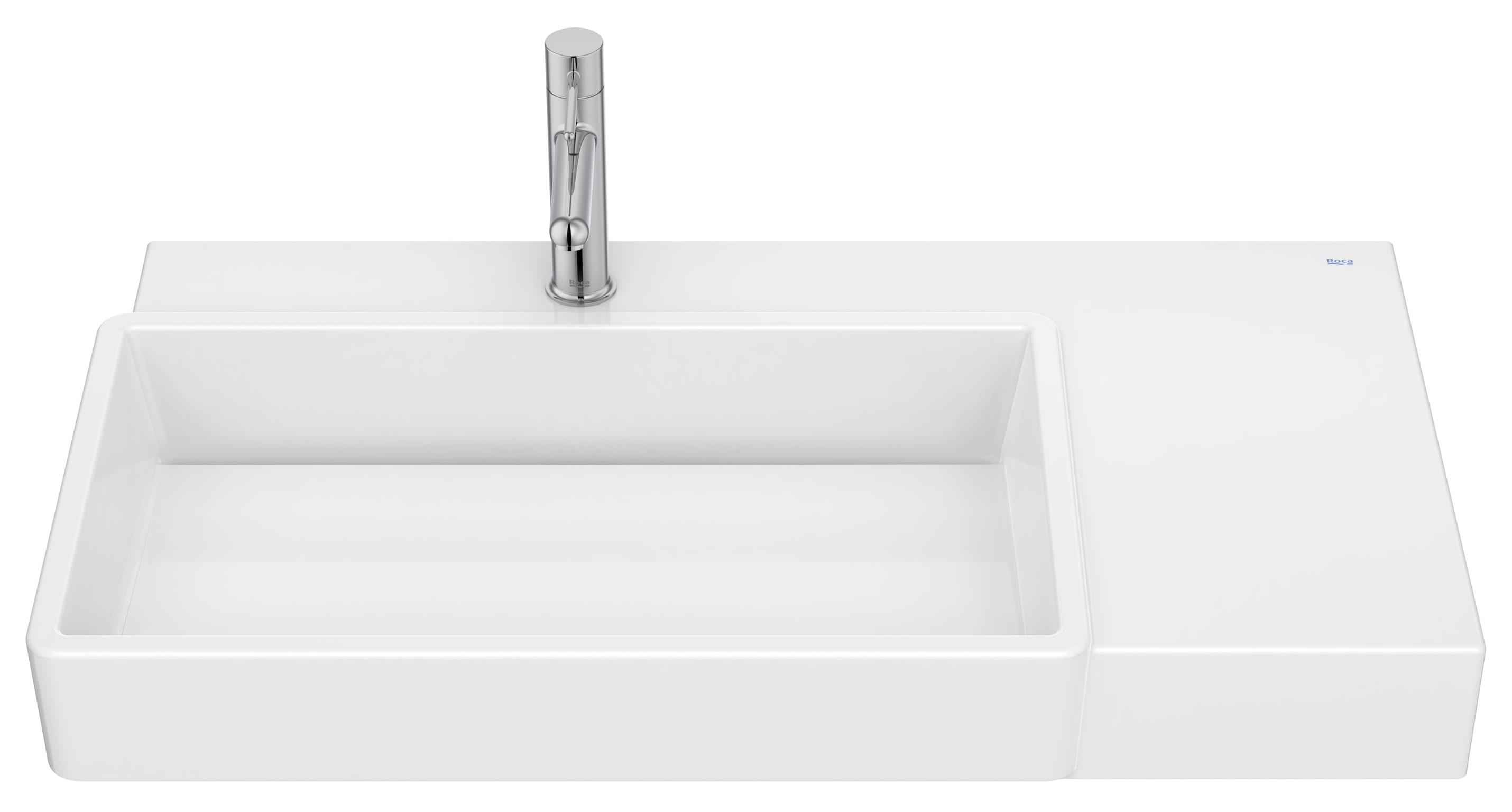 Roca Tura lavabo 80x43 cm rettangolare a parete-da appoggio bianco A327697000