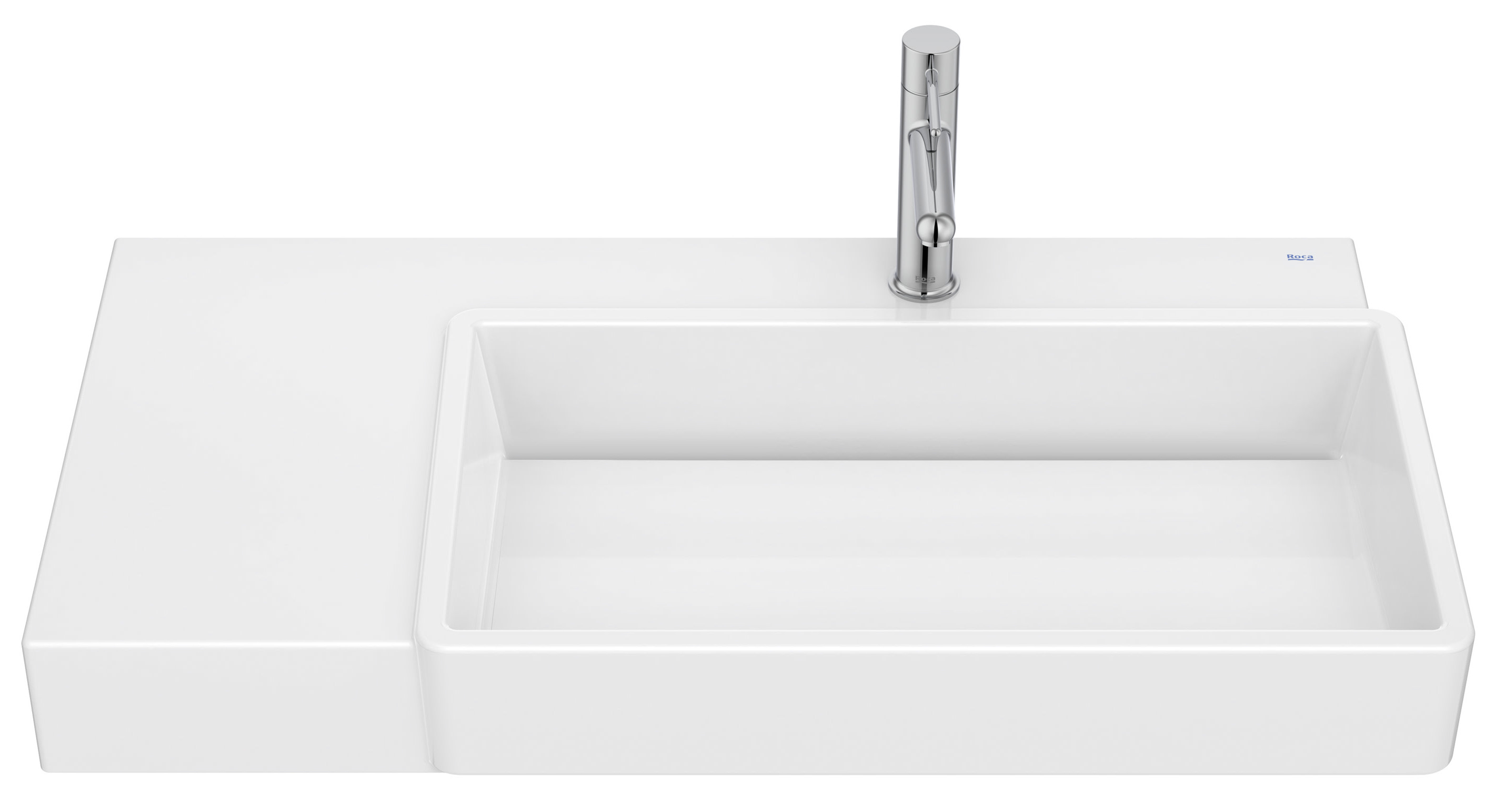 Roca Tura lavabo 80x43 cm rettangolare a parete-da appoggio bianco A327696000