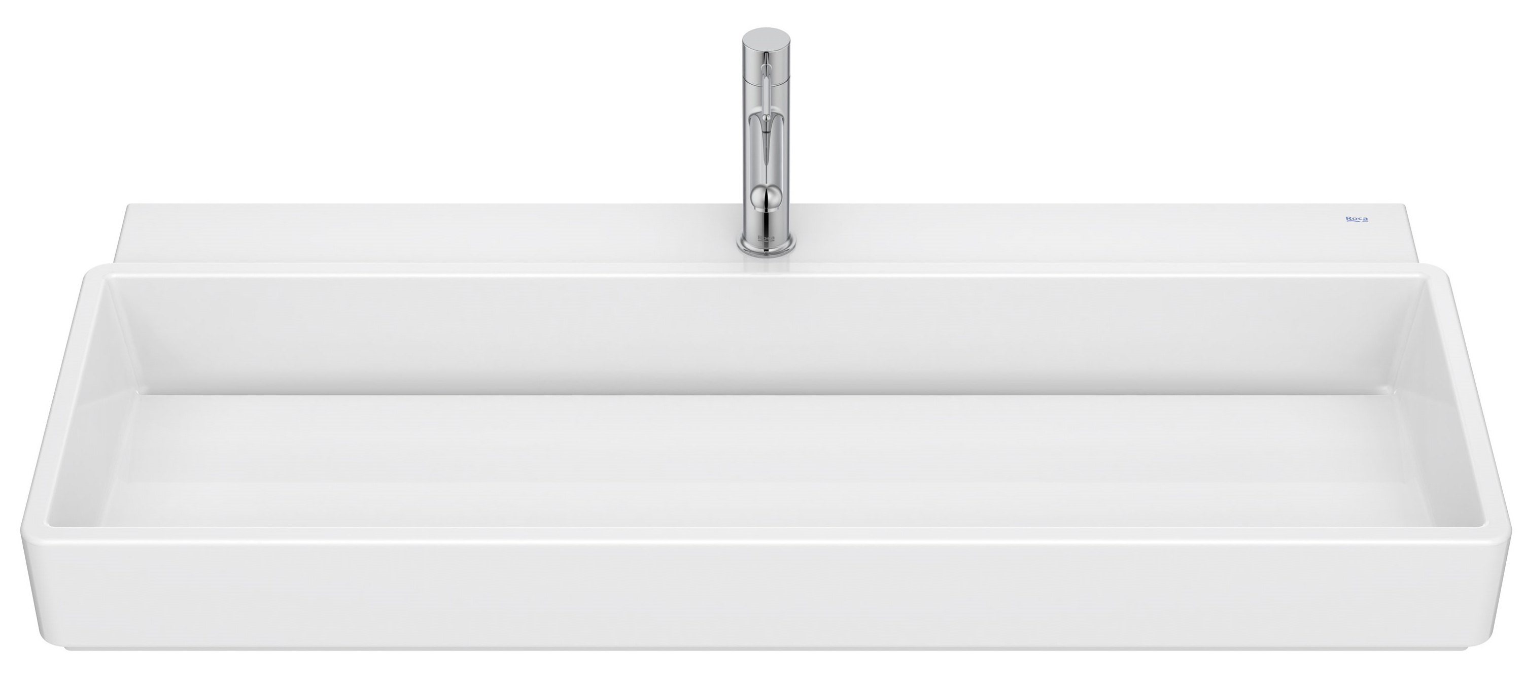 Roca Tura lavabo 100x43 cm rettangolare a parete-da appoggio bianco A327698S00