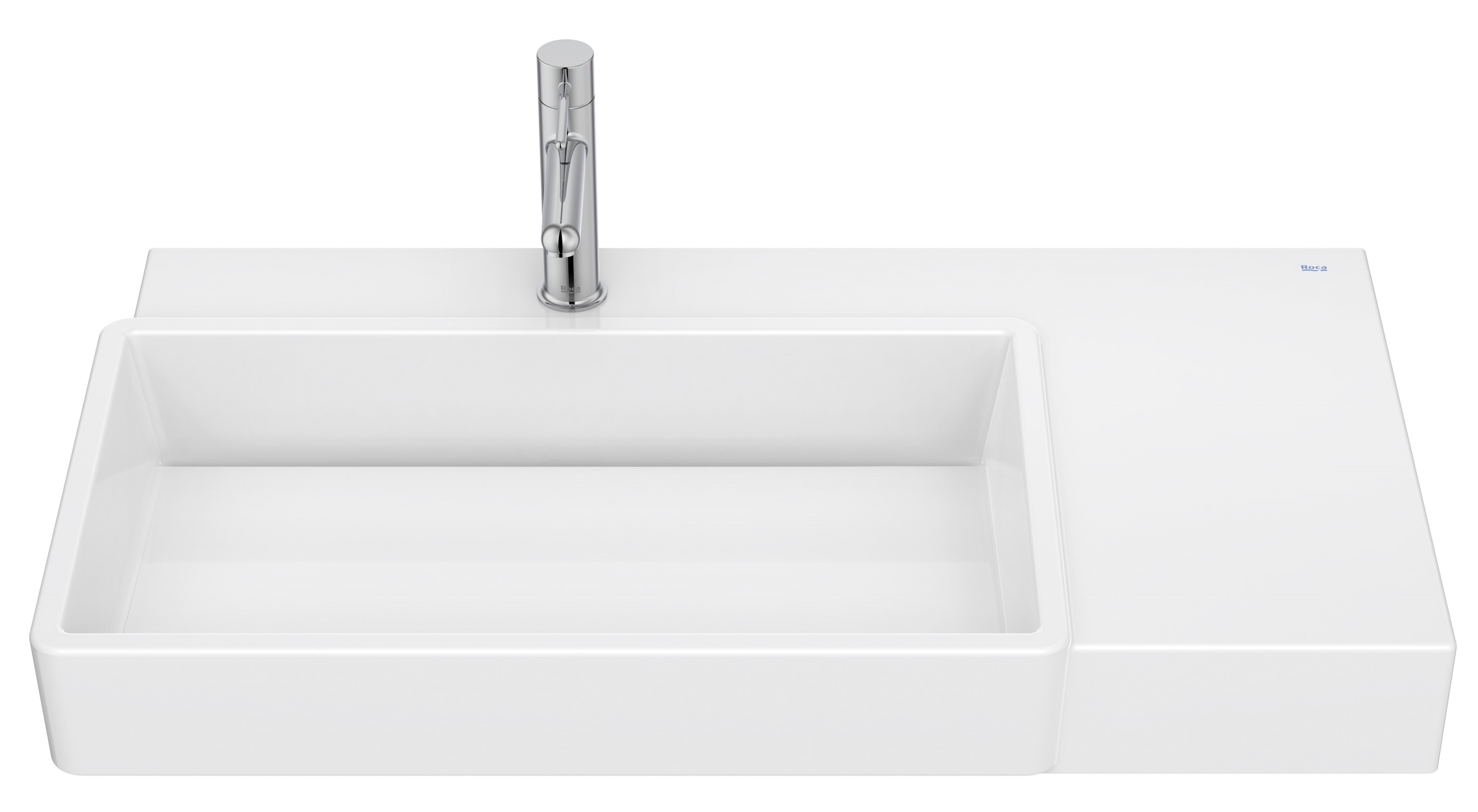 Roca Tura lavabo 80x43 cm rettangolare a parete-da appoggio bianco A327697S00