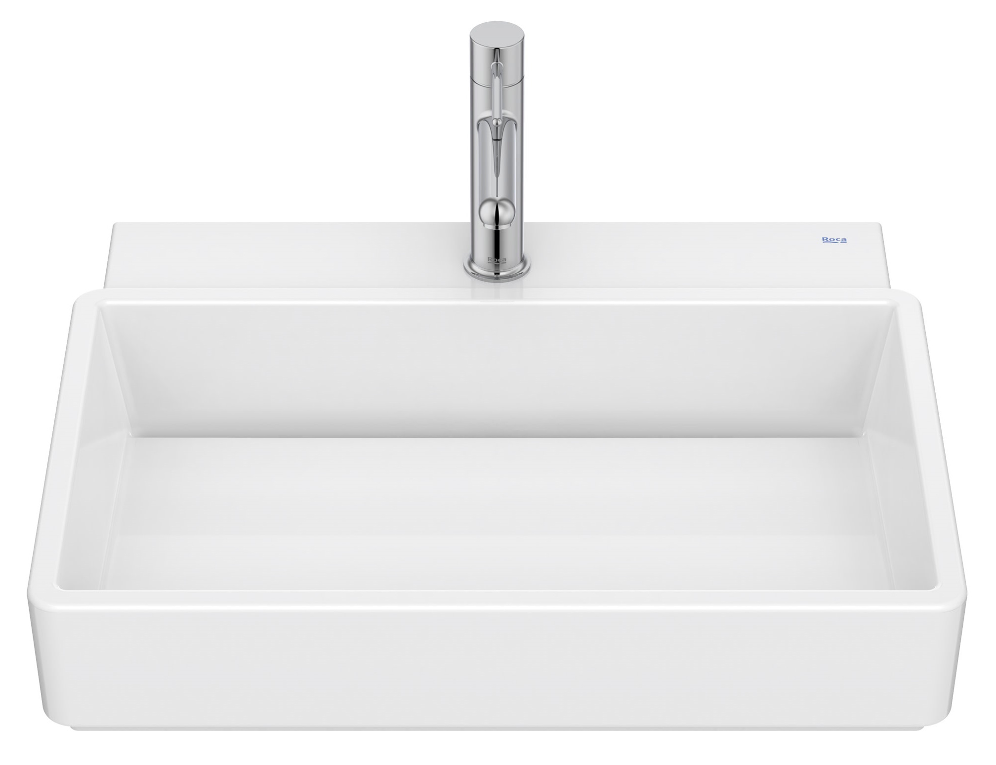 Roca Tura lavabo 55x43 cm rettangolare a parete-da appoggio bianco lucida A327693S00