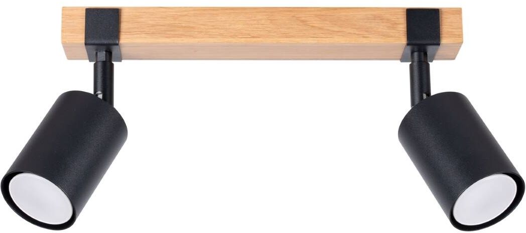 Sollux Lighting Fager lampada da soffitto 2x10 W nero-legno SL.1344