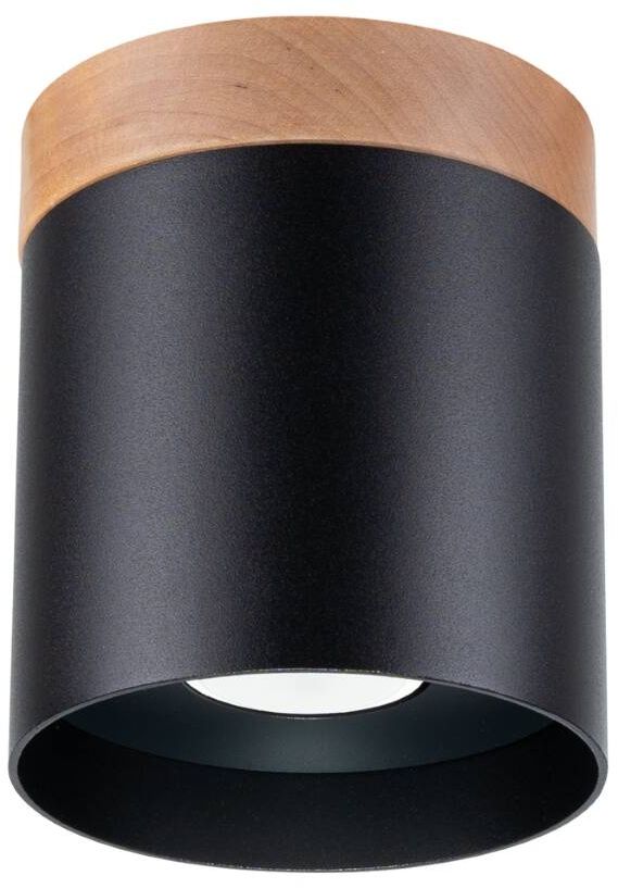 Sollux Lighting Rif lampada da soffitto 1x10 W nero-legno SL.1349