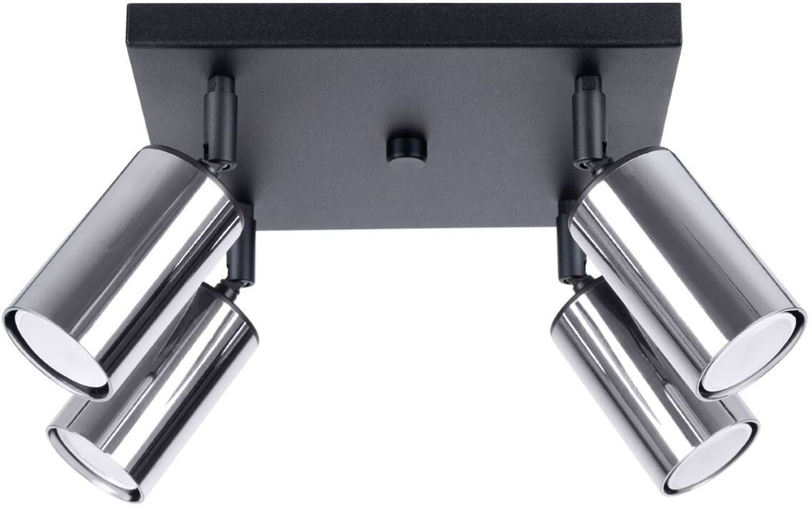 Sollux Lighting Winx lampada da soffitto 4x10 W nero-cromo SL.1370