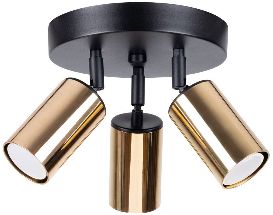 Sollux Lighting Winx lampada da soffitto 3x10 W nero-oro SL.1385