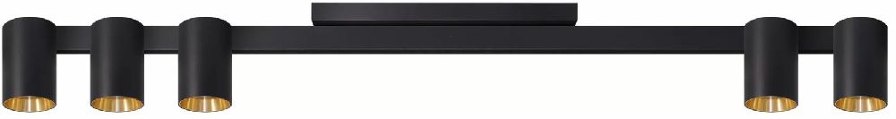 Goldlux Maribel lampada da soffitto 5x12 W nero 326188