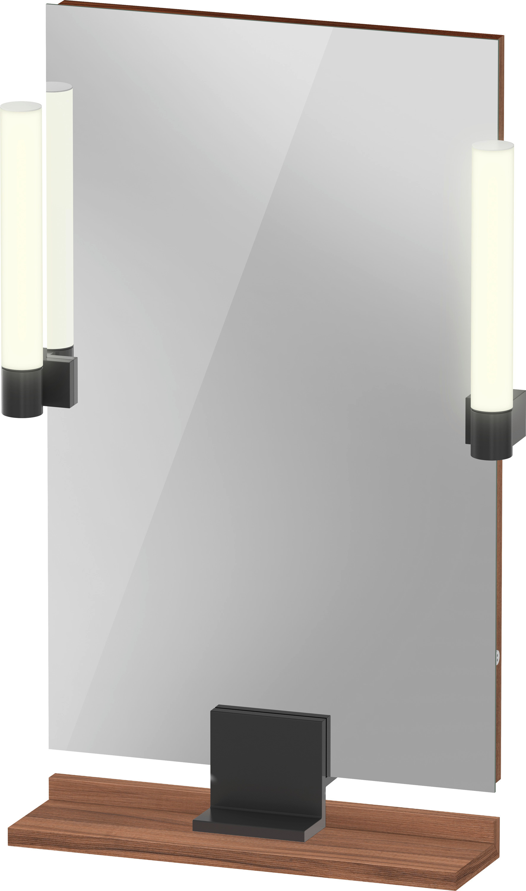 Duravit Sivida specchio 45x65 cm rettangolare con illuminazione nero-legno SV74200BD790000