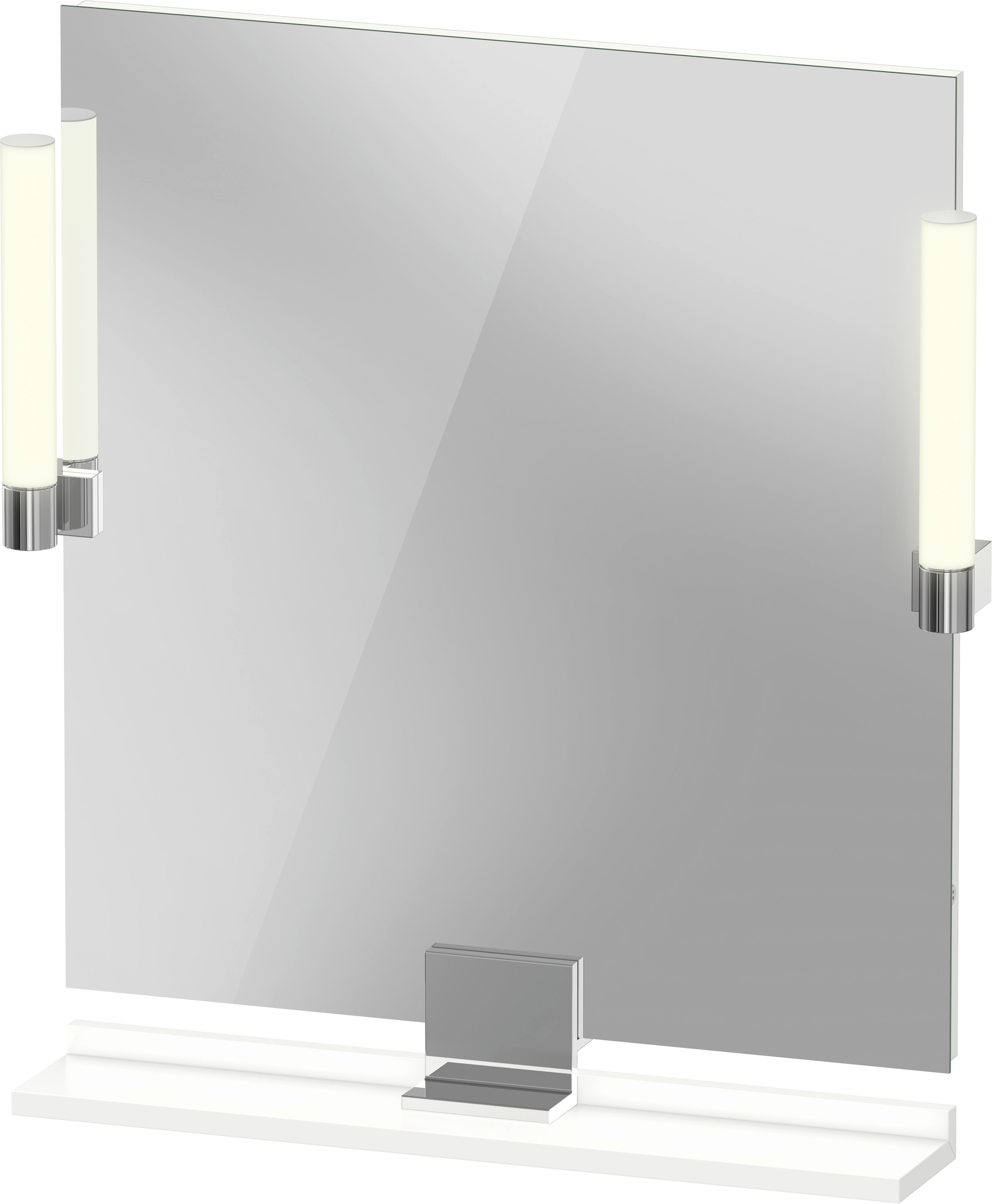 Duravit Sivida specchio 65x65 cm quadrata con illuminazione bianco-cromo SV7421010180000