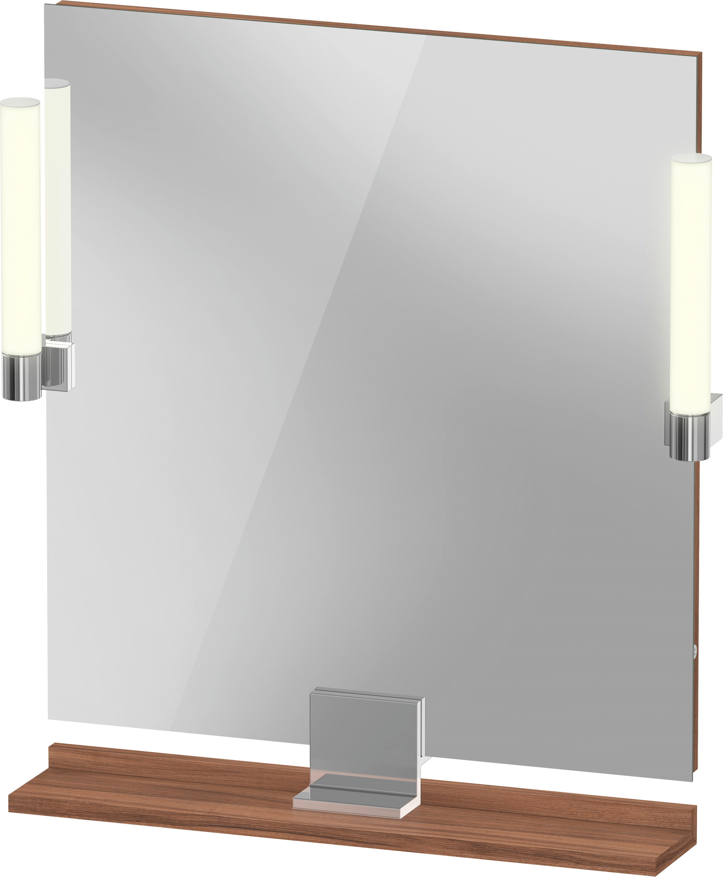 Duravit Sivida specchio 65x65 cm quadrata con illuminazione cromo-legno SV7421010790000