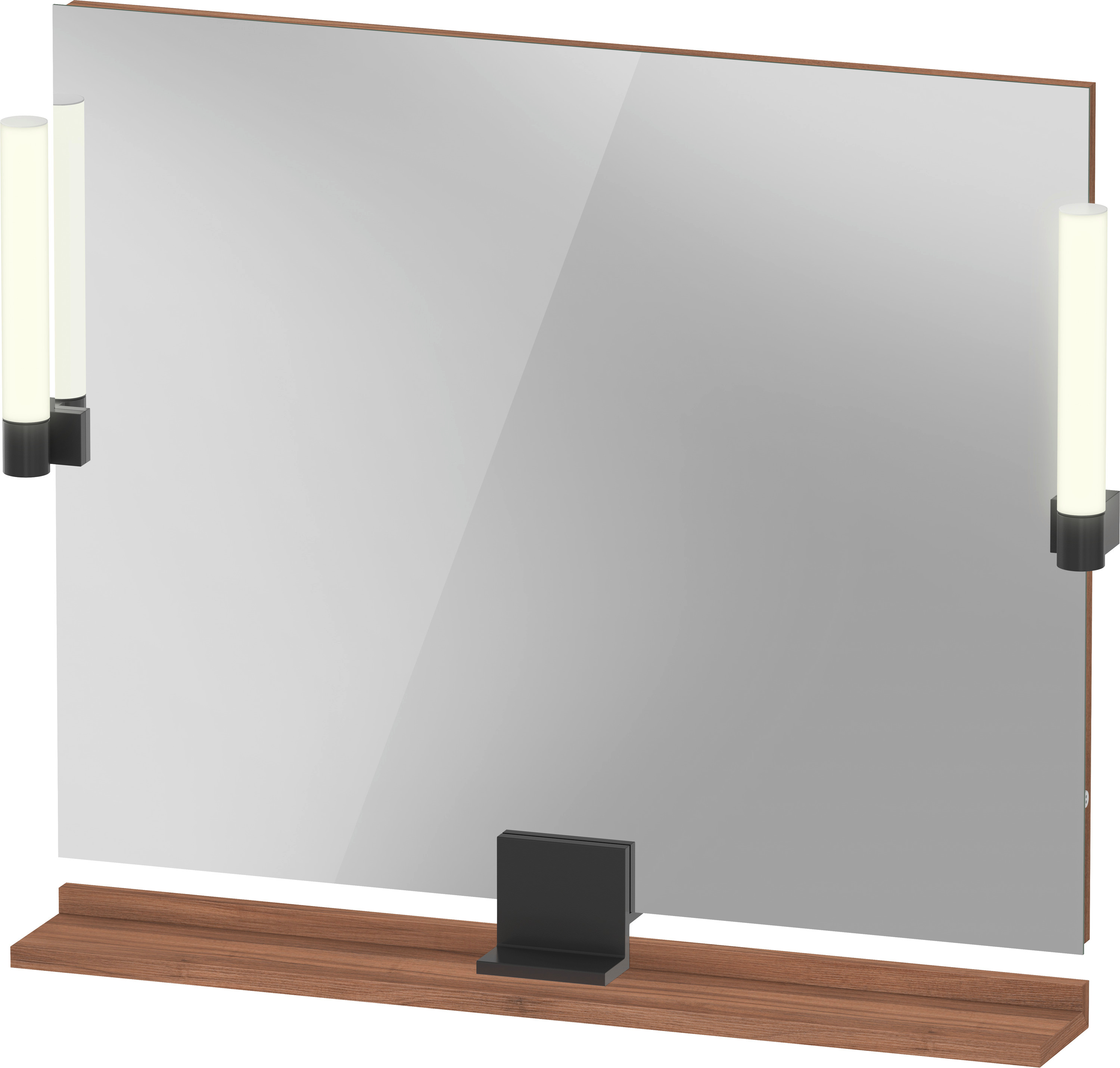 Duravit Sivida specchio 85x65 cm rettangolare con illuminazione nero-legno SV74220BD790000