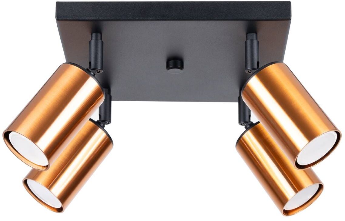 Sollux Lighting Winx lampada da soffitto 4x10 W nero-rame SL.1378
