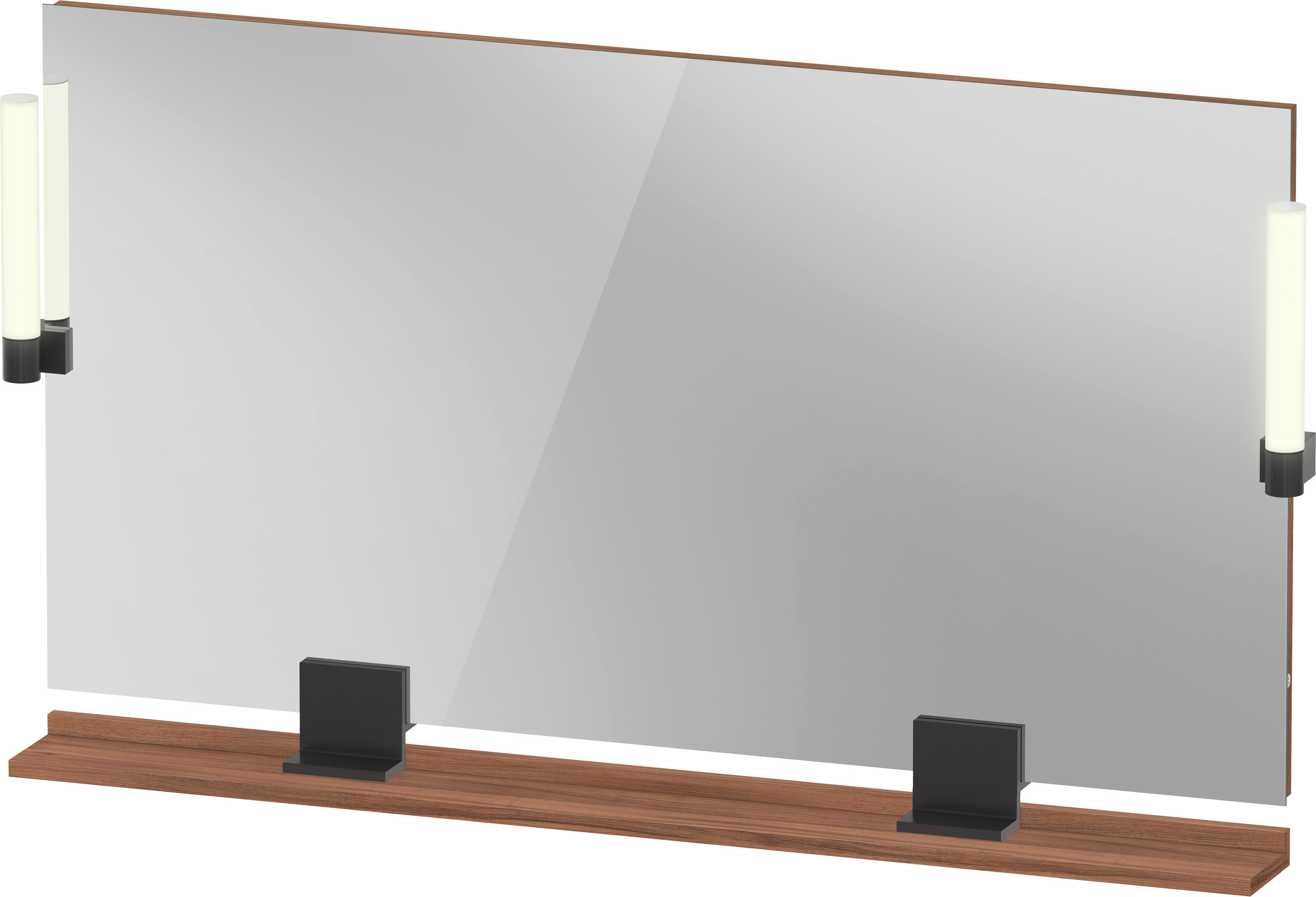 Duravit Sivida specchio 125x65 cm rettangolare con illuminazione nero-legno SV74240BD790000