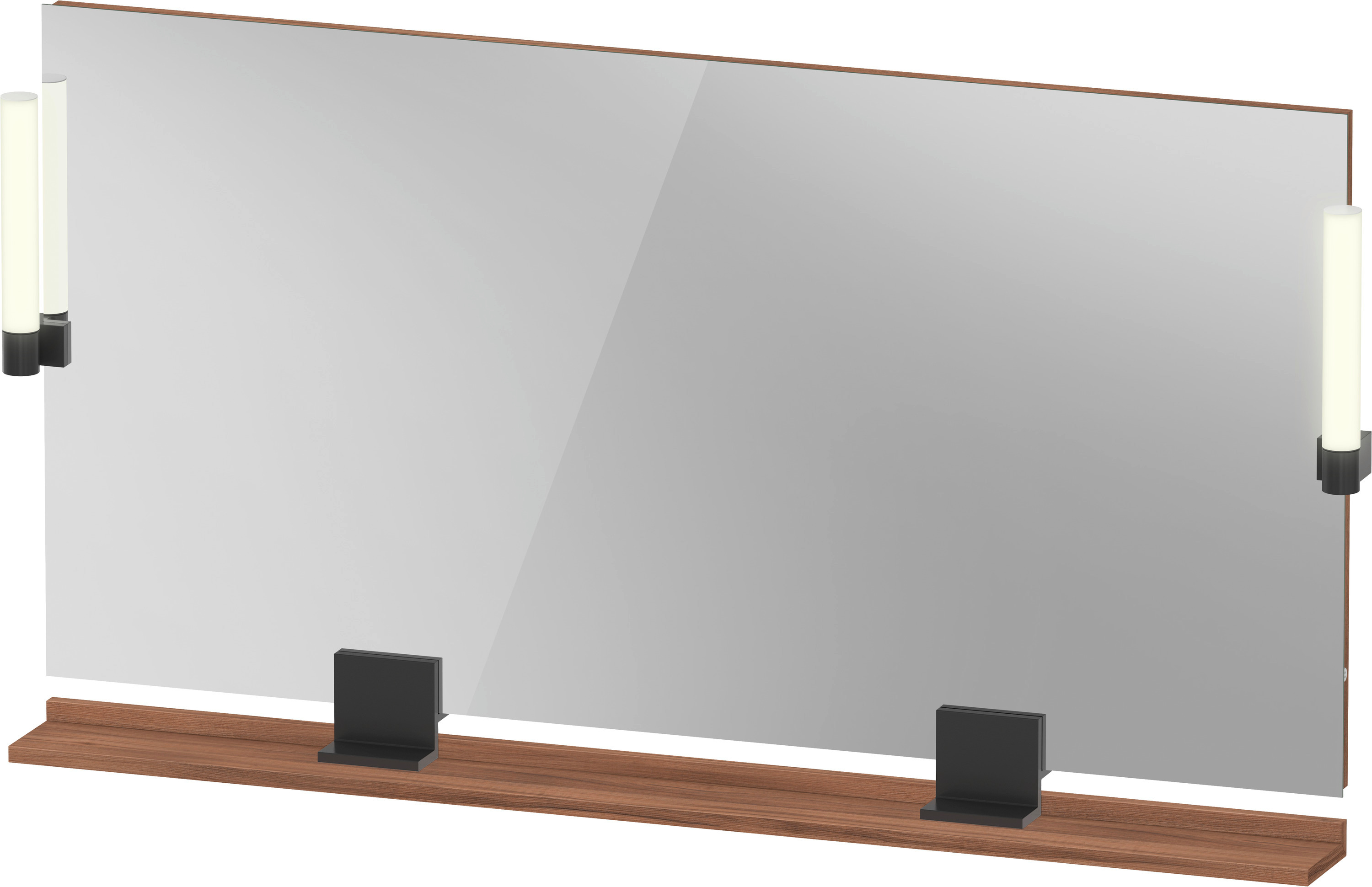 Duravit Sivida specchio 133x65 cm rettangolare con illuminazione nero-legno SV74250BD790000