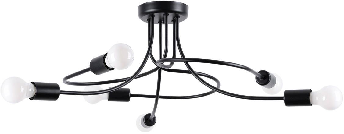 Sollux Lighting Levar lampada da soffitto 6x15 W nero SL.1456