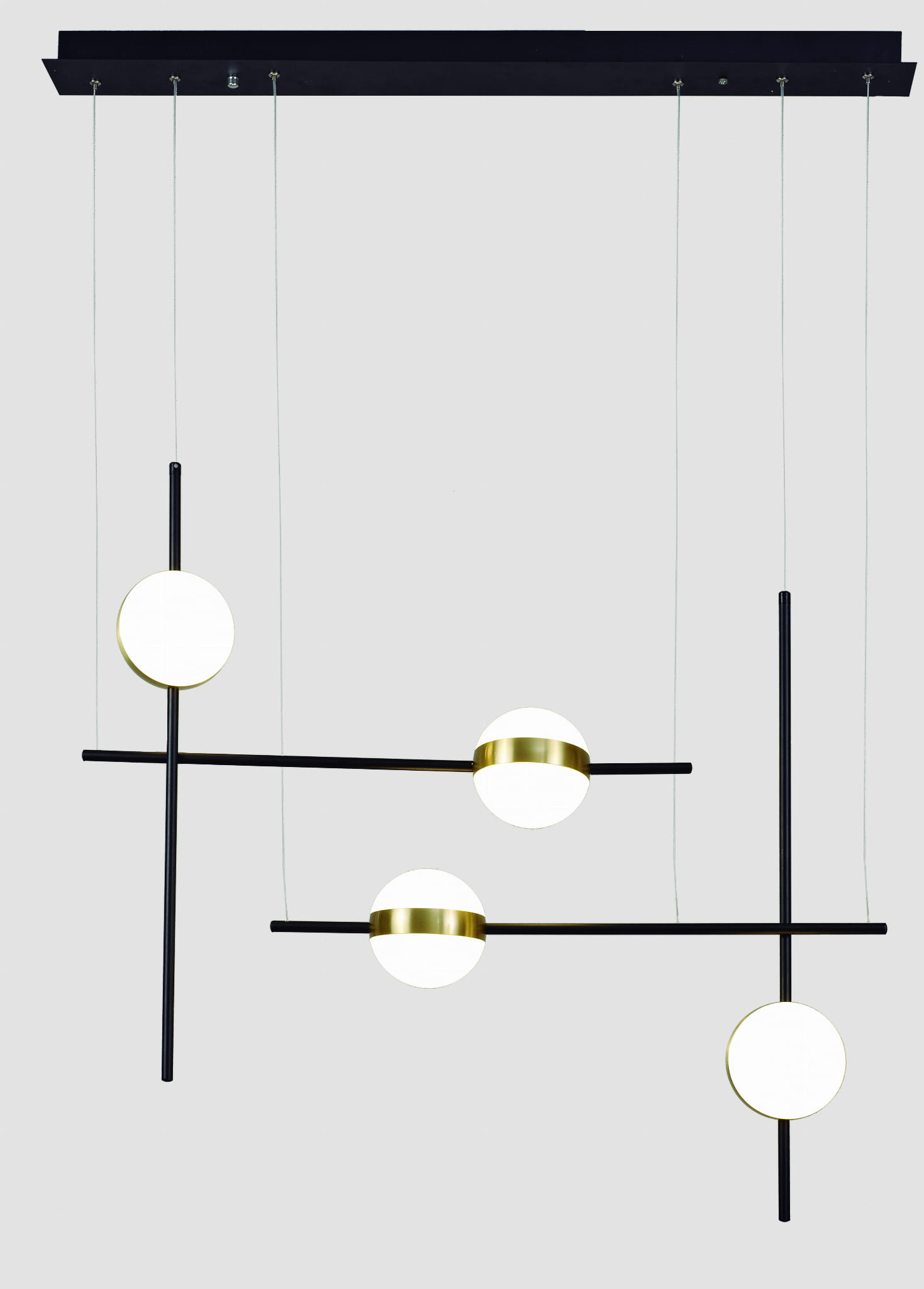 Mantra Cuba lampada sospesa 1x32 W bianco-nero-oro 7160