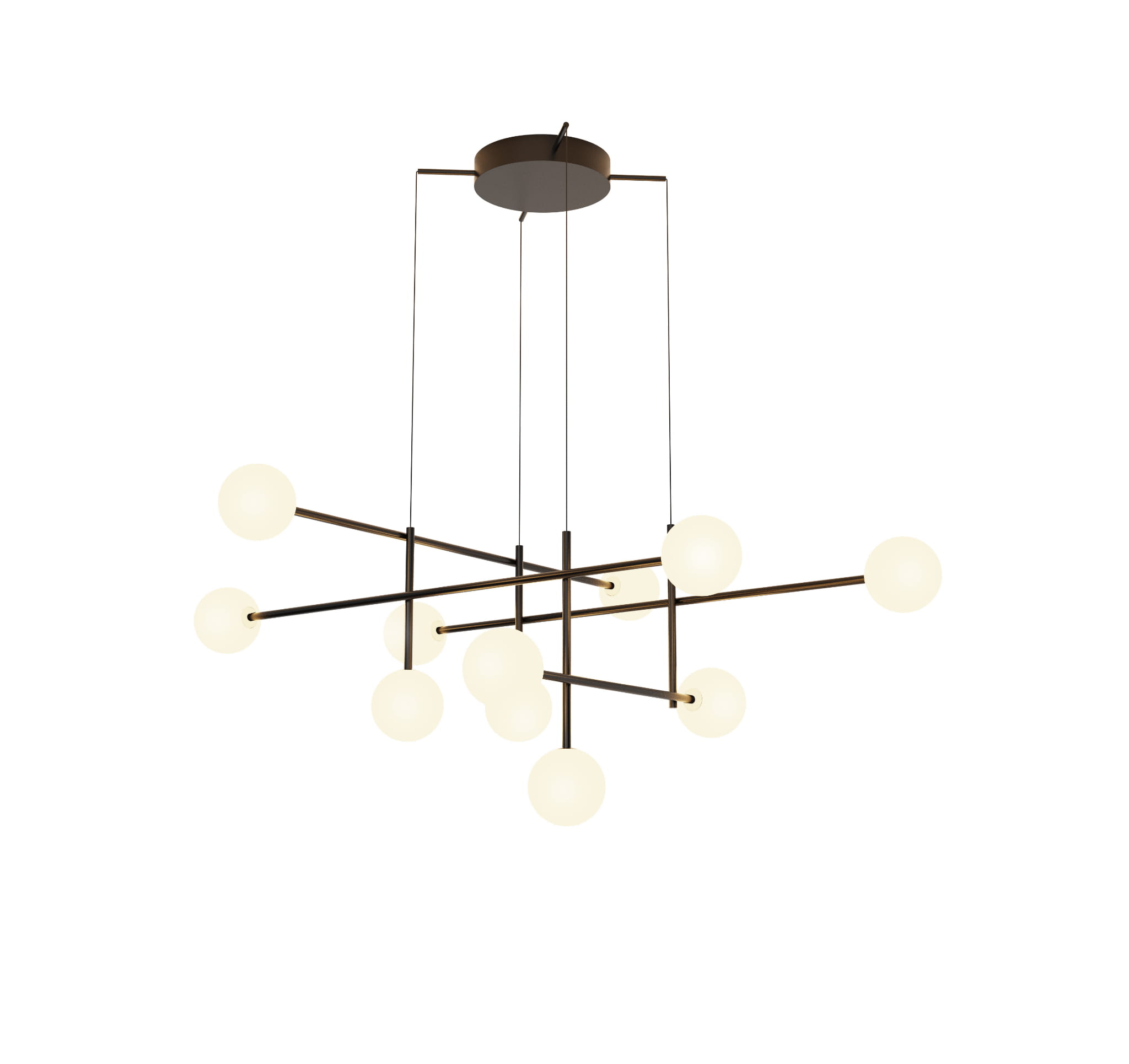 Mantra Cellar lampada sospesa x5 W bianco-nero 7630