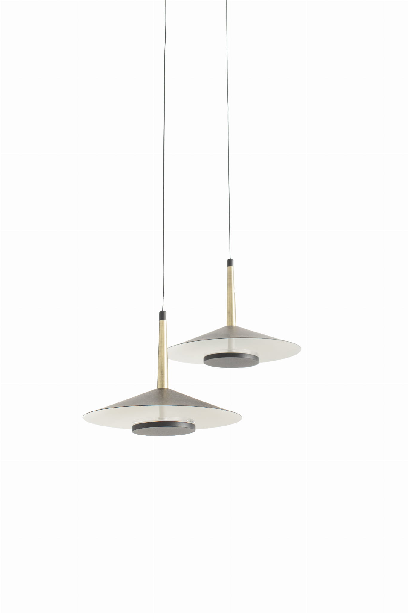 Mantra Orion lampada sospesa 2x8 W nero-ottone 7306