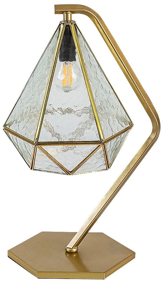 Rabalux Norah lampada da tavolo 1x40 W trasparente-oro 74201