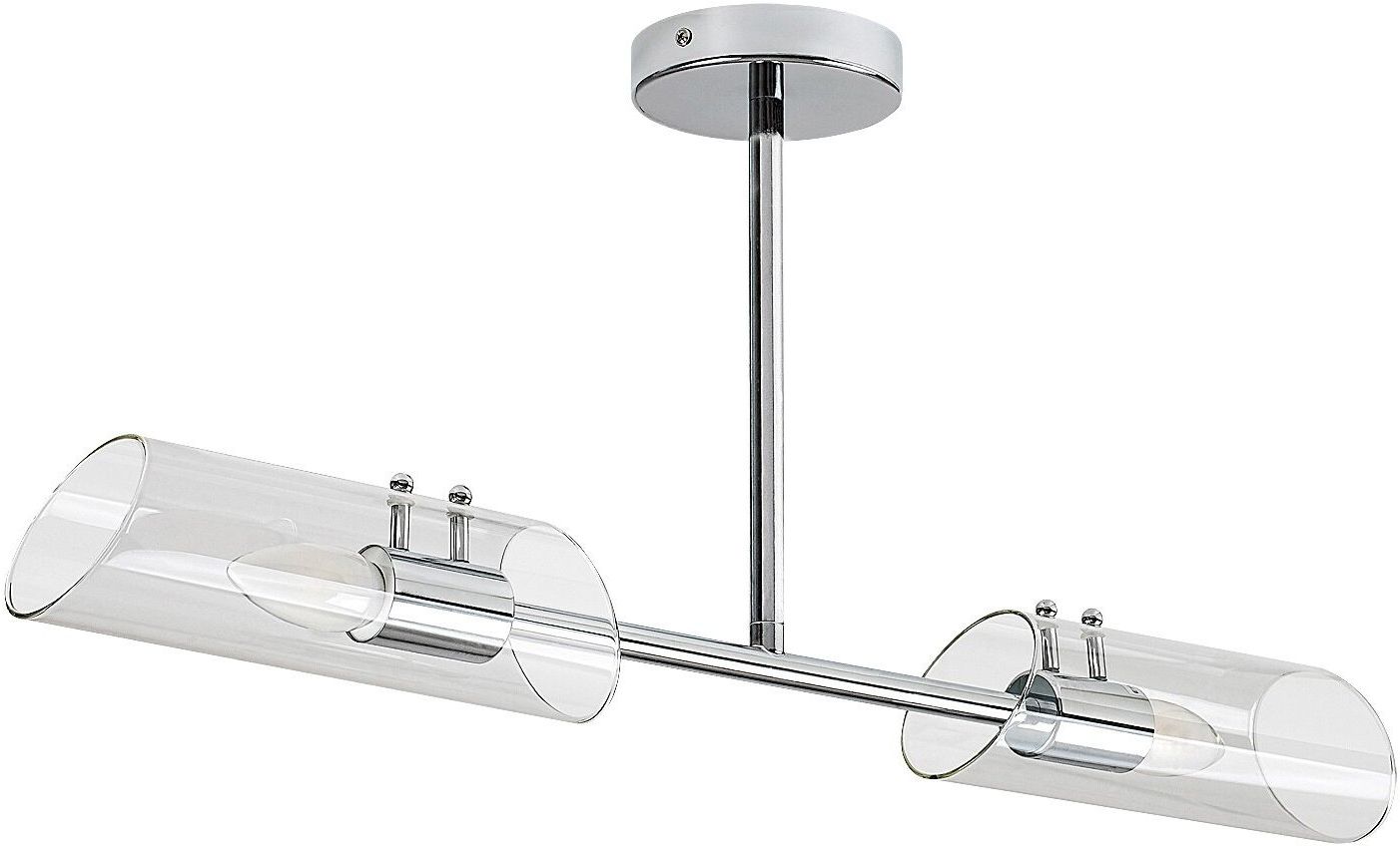 Rabalux Teodoro lampada da soffitto 2x12 W cromo-trasparente 75030