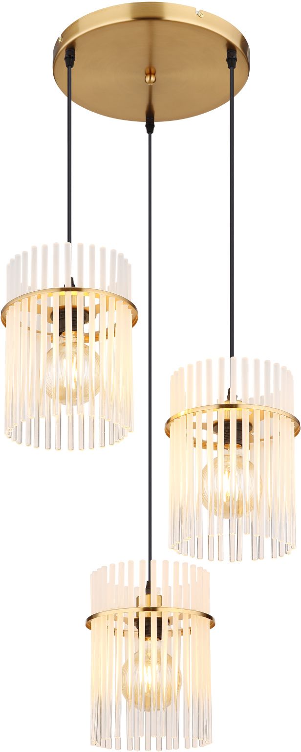 Globo Lighting Gorley lampada sospesa 3x60 W bianco-nero-oro 15698-3HRM