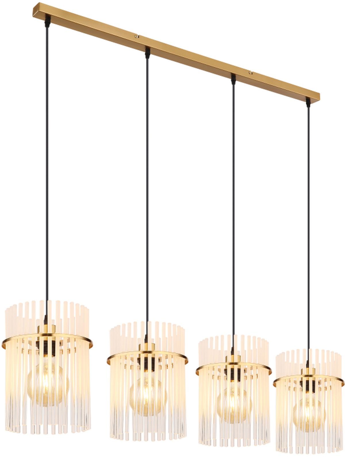 Globo Lighting Gorley lampada sospesa 4x60 W bianco-nero-oro 15698-4HM