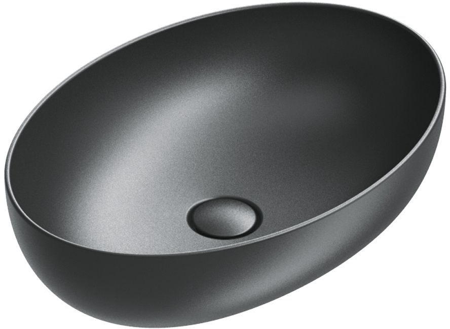 Catalano Sfera lavabo 60x42 cm ovale da appoggio nero 0522600022