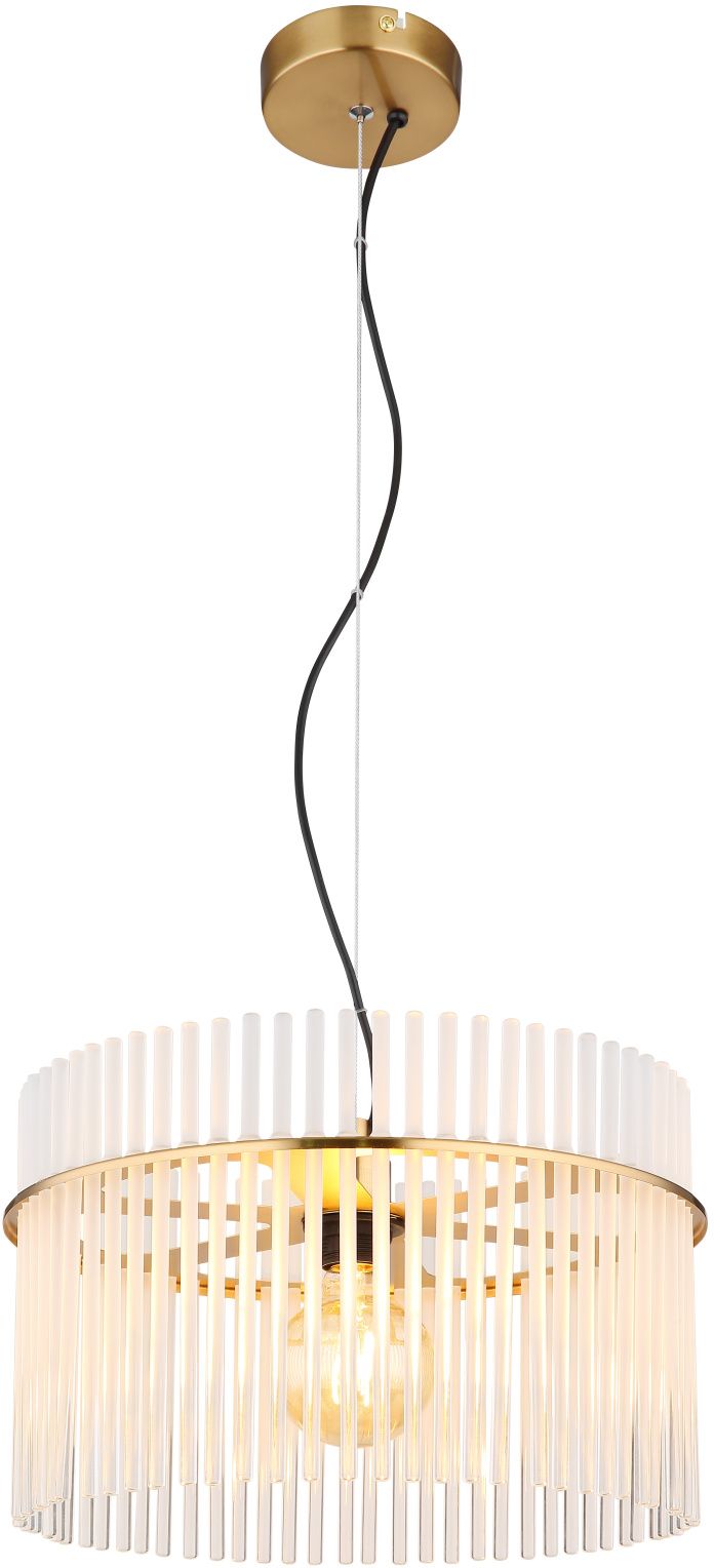 Globo Lighting Gorley lampada sospesa 1x60 W bianco-trasparente-oro 15698HM