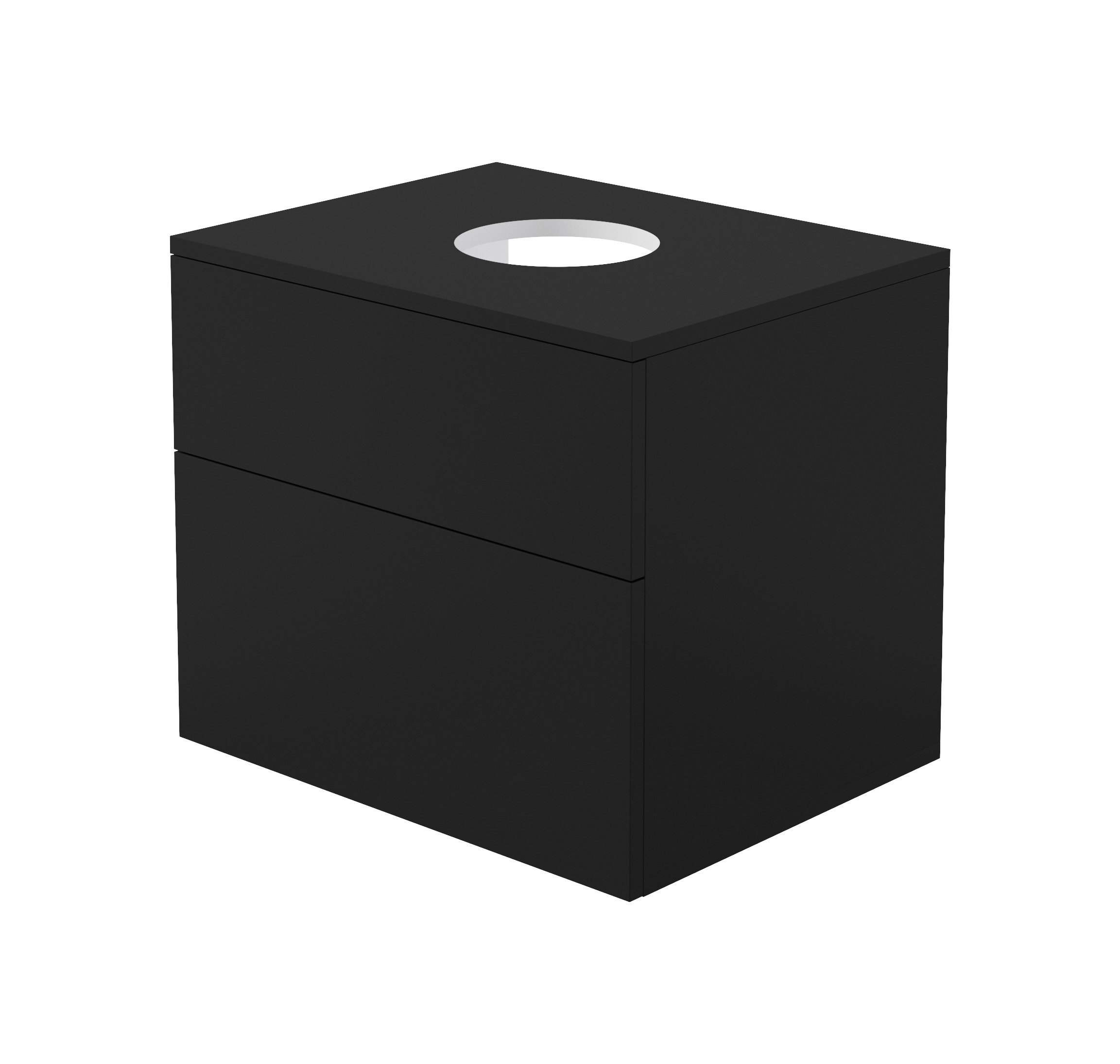 Deante Prizma armadietto con piano 60x47x52 cm sottolavabo sospeso nero SDI_NB61