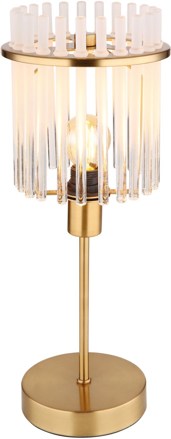 Globo Lighting Gorley lampada da tavolo 1x40 W bianco-trasparente-oro 15698TM