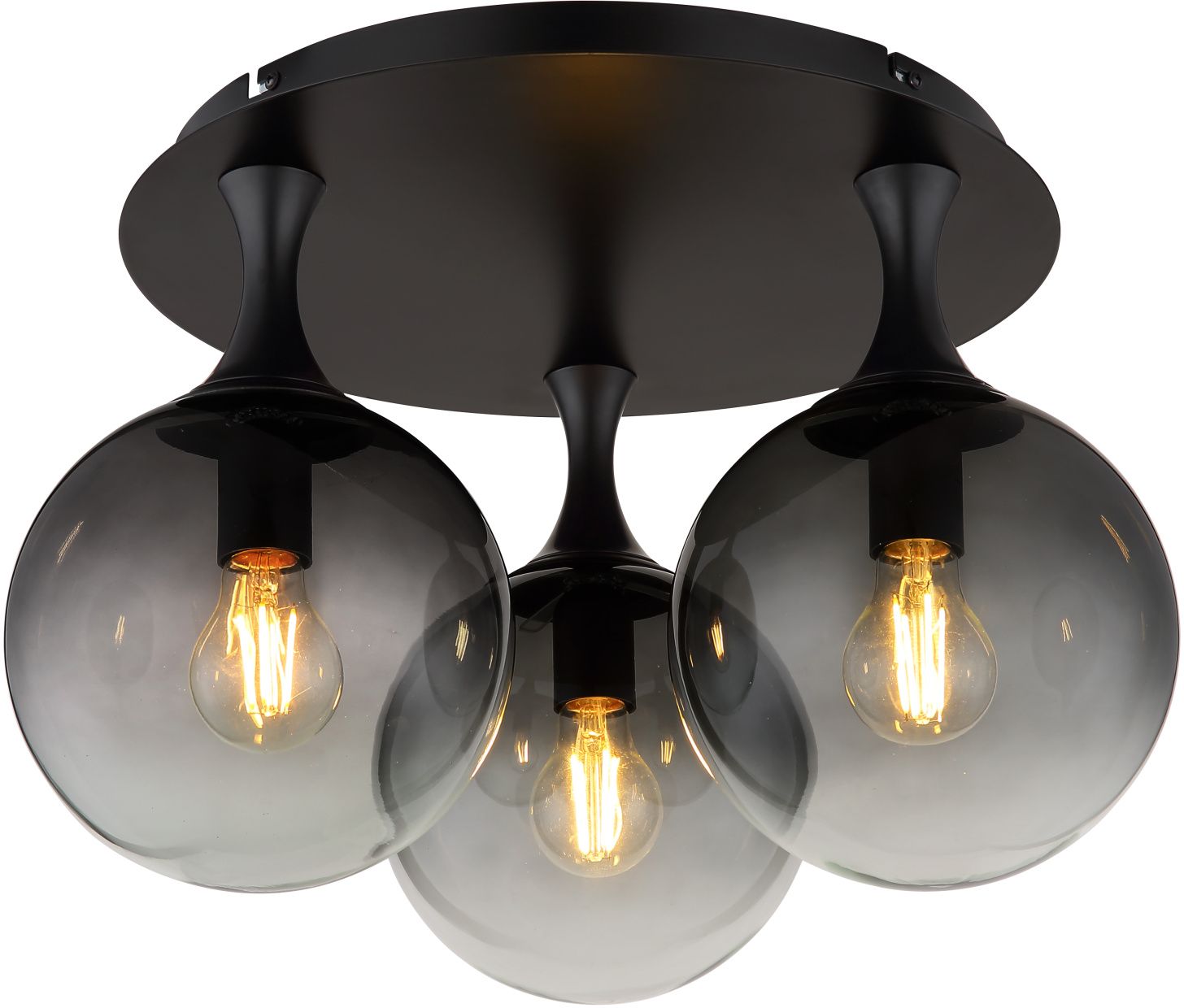 Globo Lighting Dalton lampada da soffitto 3x10 W nero-fumé 15885-3D