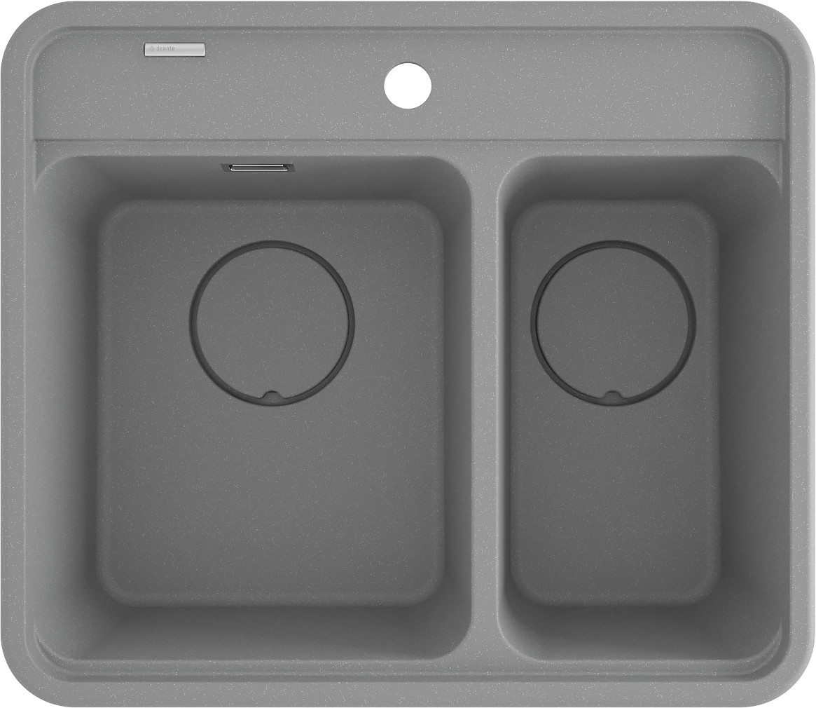 Deante Momi lavello in granito 60x52 cm grigio/grafite/inox ZKM_S503