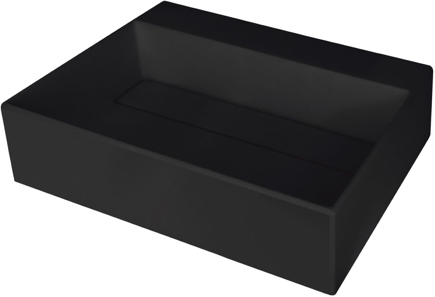 Deante Correo lavabo 50x40 cm rettangolare da appoggio nero CQR_NU5M