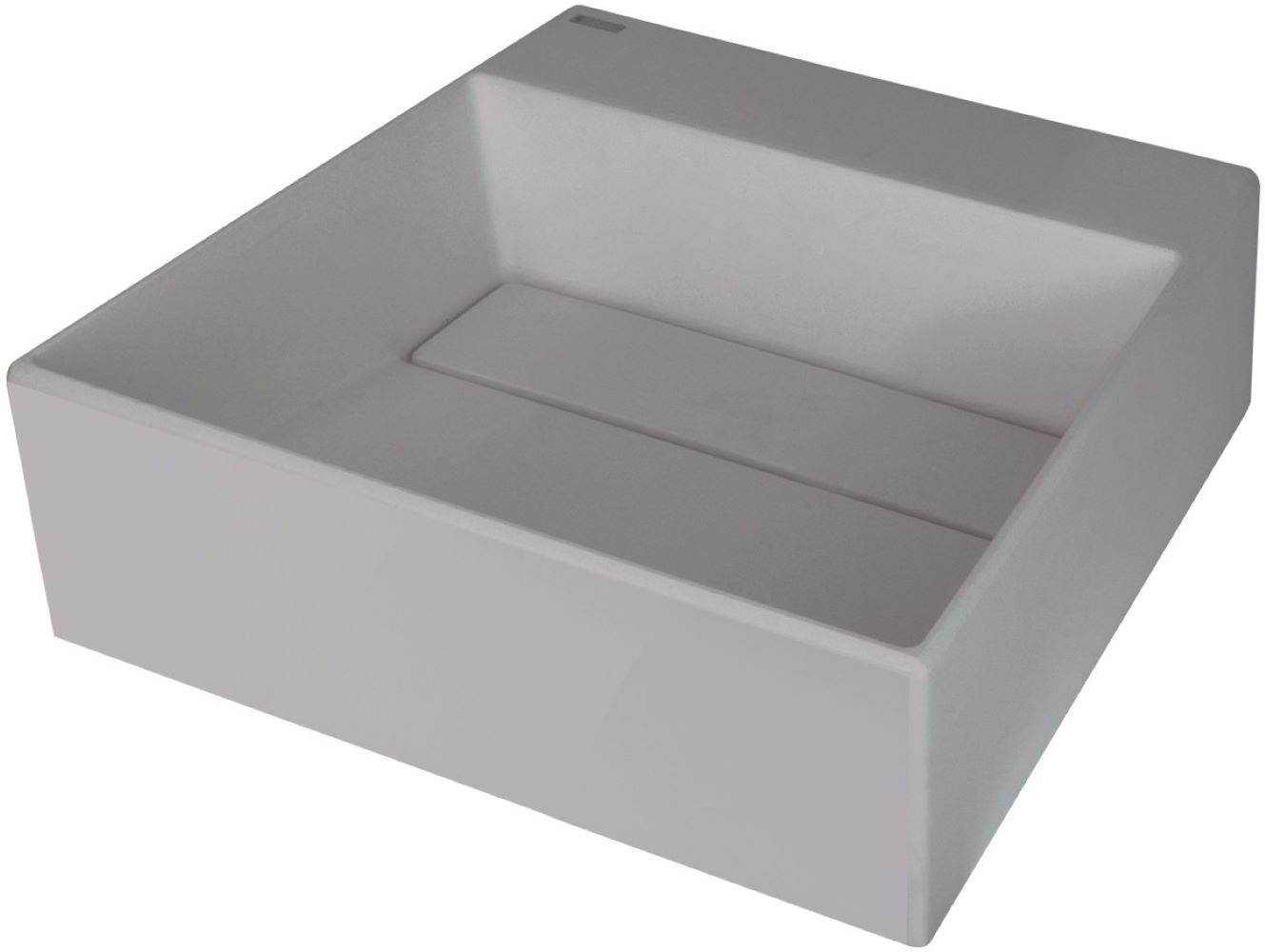 Deante Correo lavabo 40x40 cm quadrata da appoggio grigio/pietra CQR_SU4M