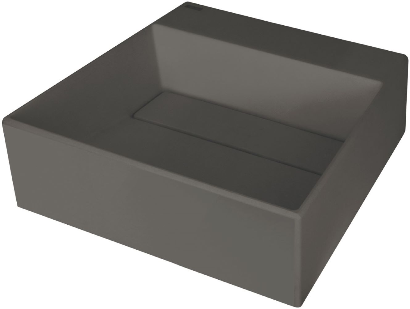 Deante Correo lavabo 40x40 cm quadrata da appoggio antracite CQR_TU4M