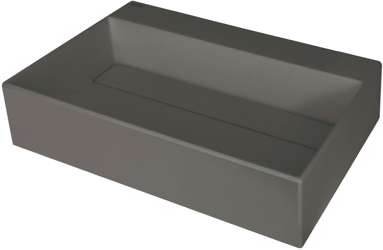 Deante Correo lavabo 60x40 cm rettangolare da appoggio antracite opaca CQR_TU6M