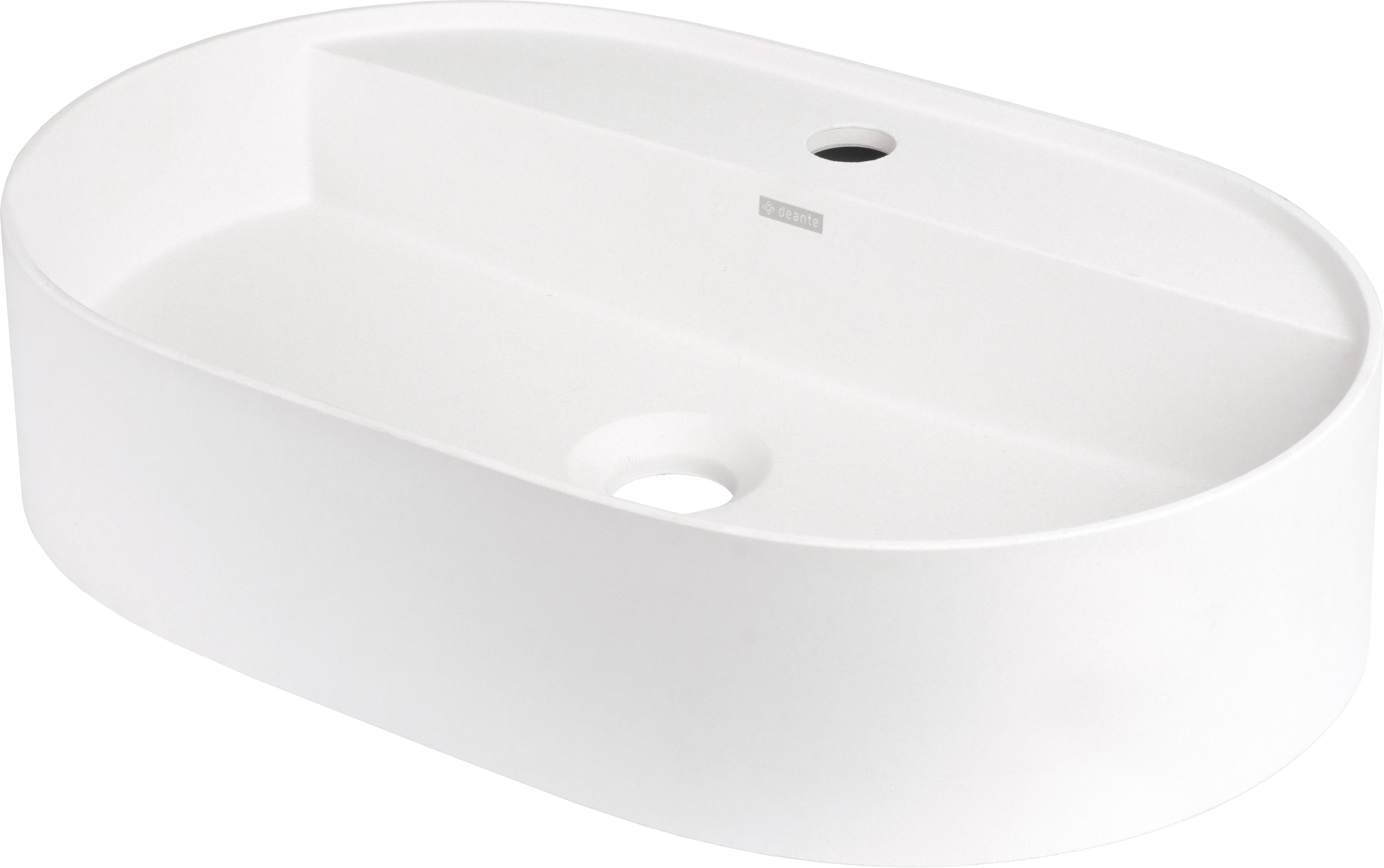 Deante Silia lavabo 55x35 cm ovale da appoggio bianco CQS_AU6B