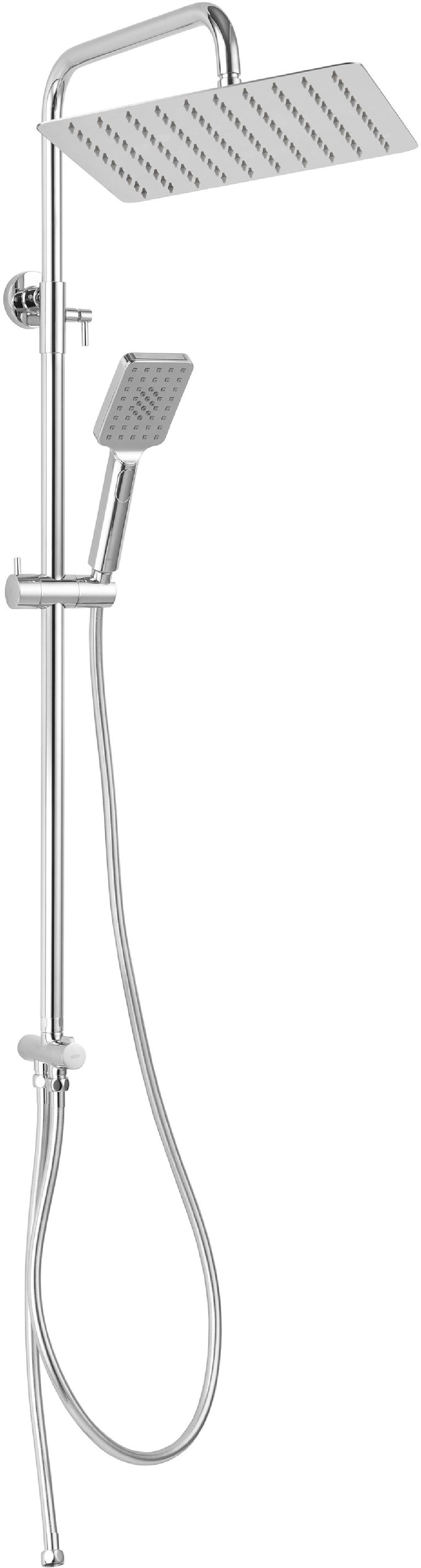 Ferro Wizard Square Pro set doccia a parete con soffione cromo NP48