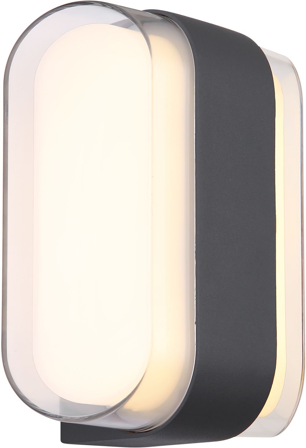 Globo Lighting Plixon lampada da parete per esterni 1x12 W bianco-trasparente-antracite 34315