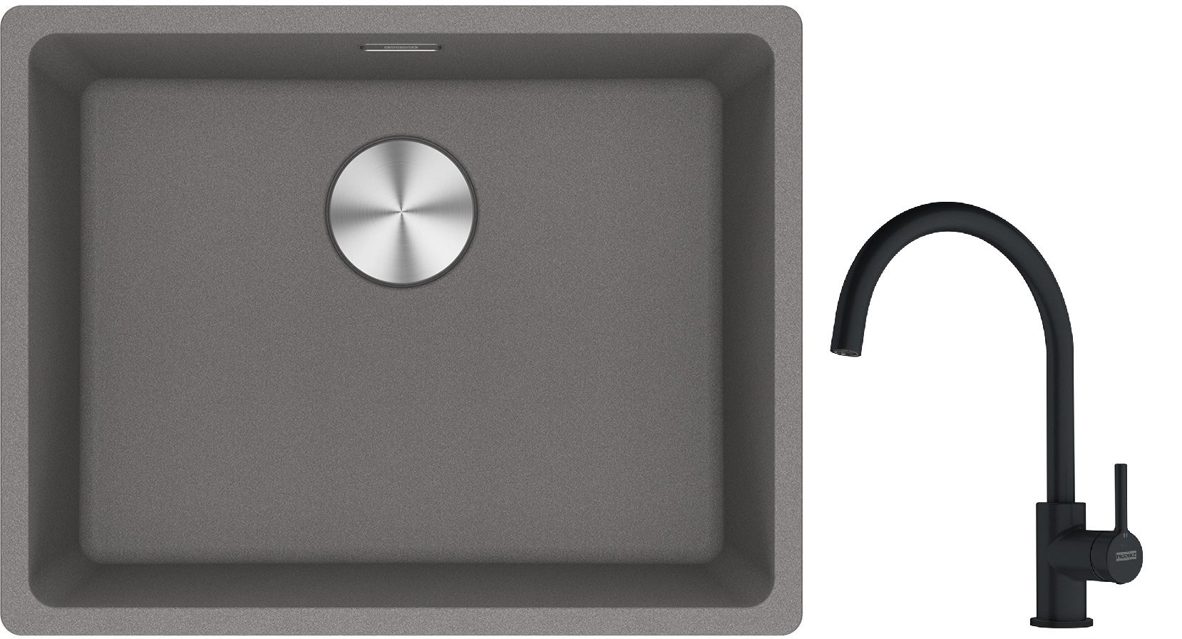 Set lavello in granito Franke Maris 125.0686.717, rubinetto da cucina Franke Lina 115.0626.019