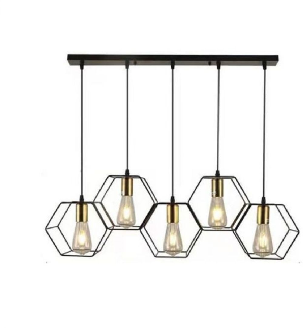 Abigali Retro lampada sospesa 5x8 W nero ABIGALI-LWH-5XE27