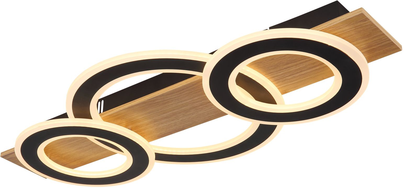 Globo Lighting Jayden lampada da soffitto 1x50 W bianco-nero-legno 48038-50